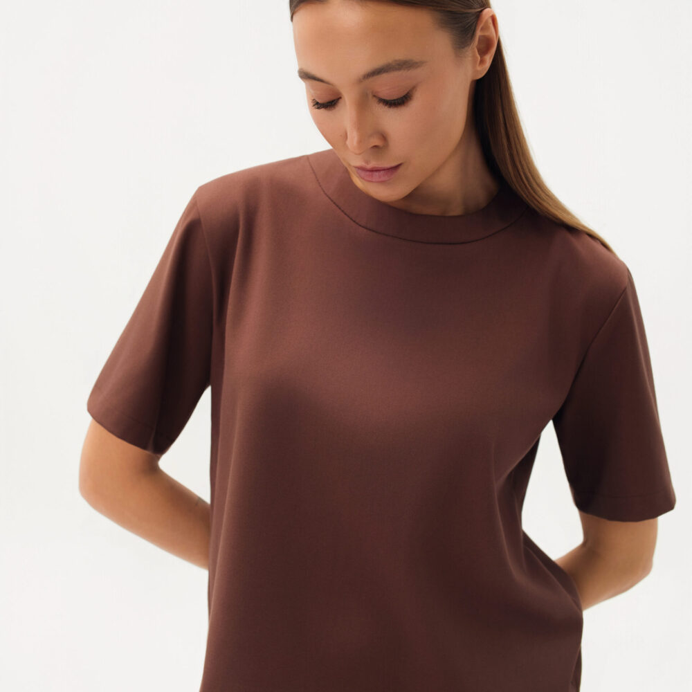 momo top chocolate brown