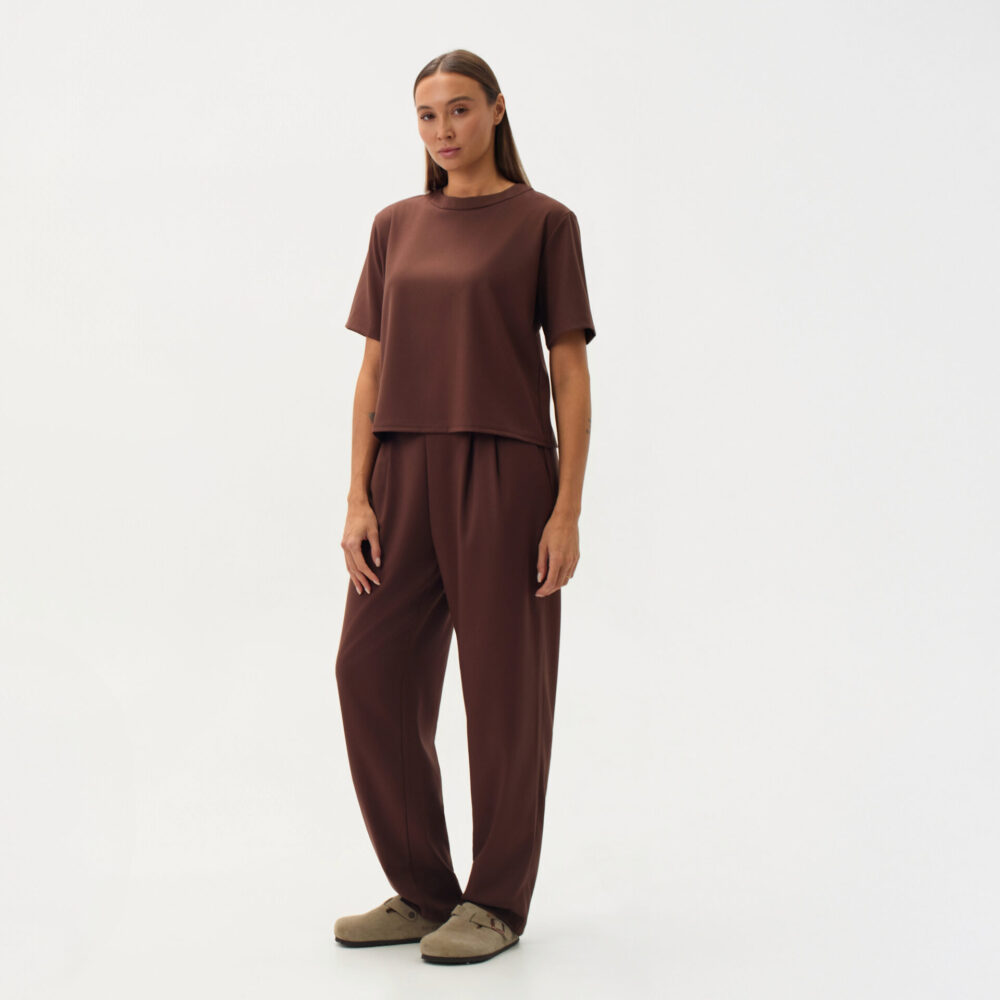 momo spodnie chocolate brown