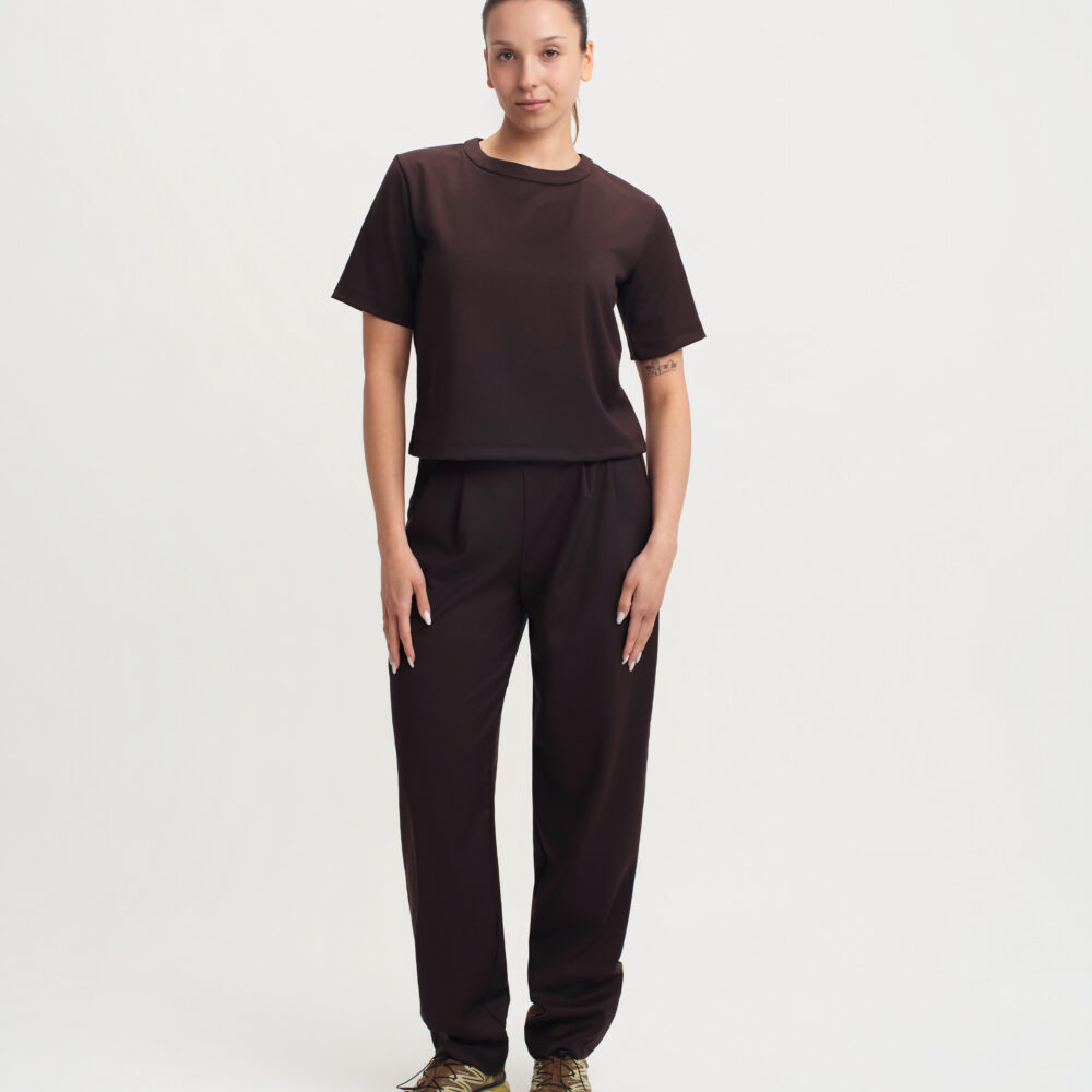 momo spodnie dark brown