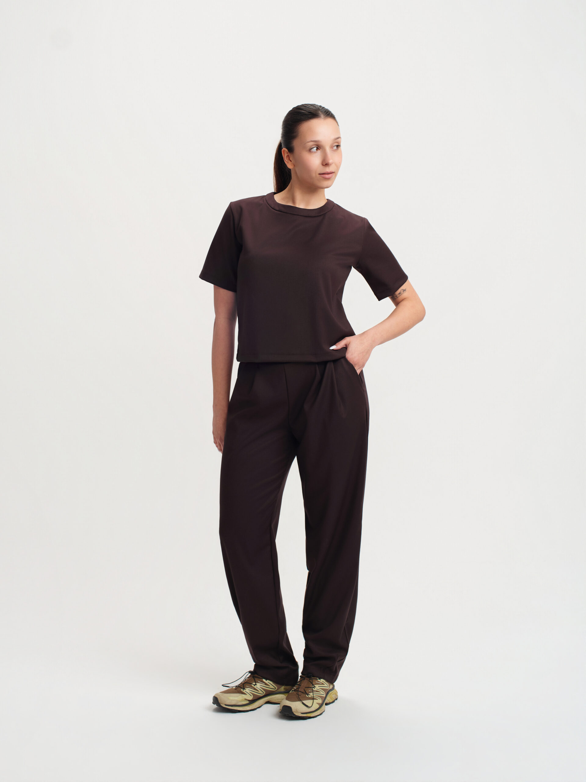 momo spodnie dark brown - obrazek 4