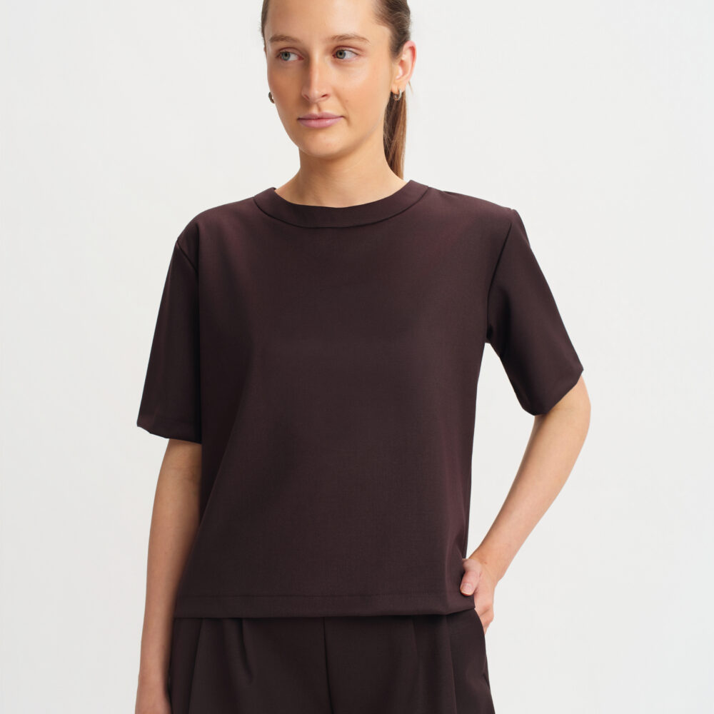 momo top dark brown