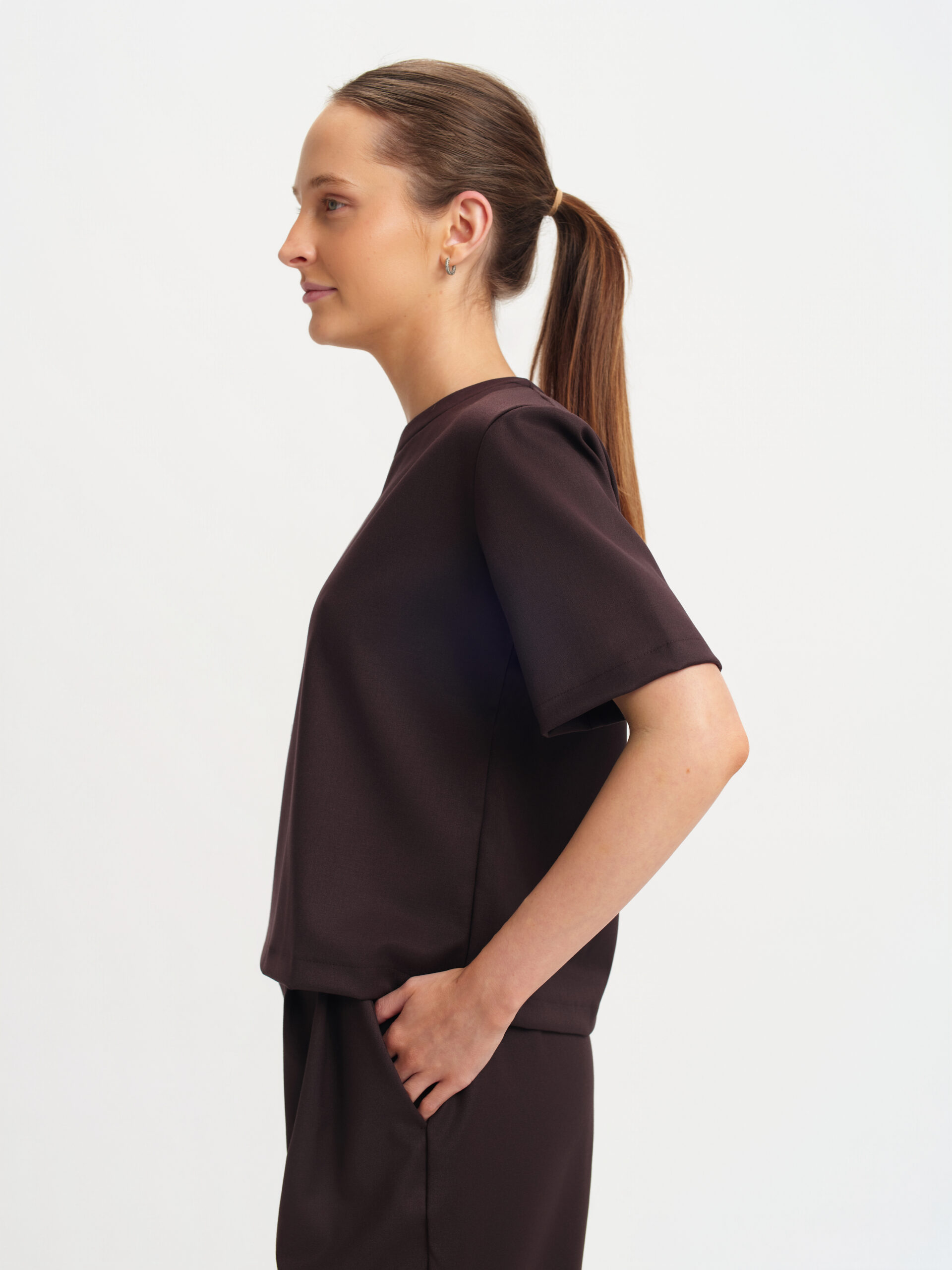 momo top dark brown - obrazek 2