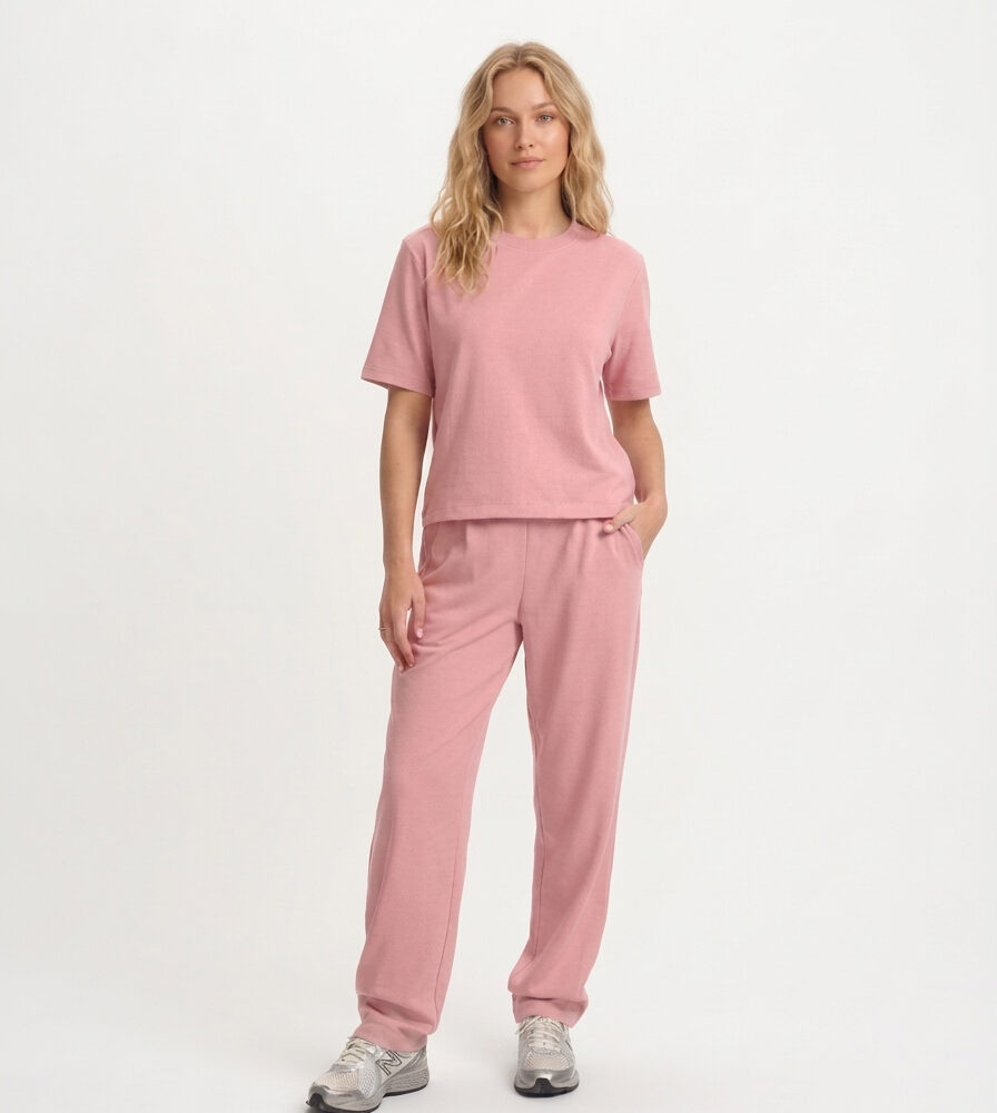 momo spodnie powder pink